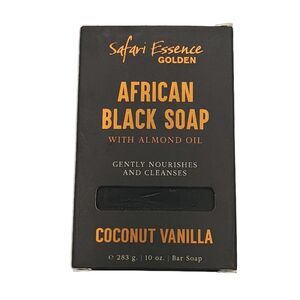 Safari Essence Golden African Black Soap 1 Bar 10 oz Coconut Vanilla New